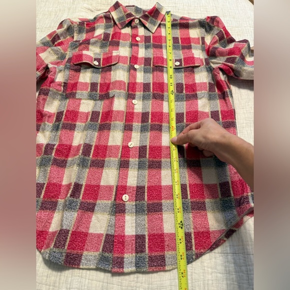 Re/Done Flannel Plaid Print Long Sleeve Shirt XS - Picture 7 of 9